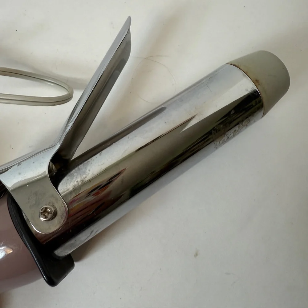 Vintage Helen of Troy 1.5”‎ Curling Iron Model 1618 Med Curl Lavender Gray Works